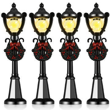 Bow Street Lamp Accessories - 8Pc Miniature Train Lanterns & Fairy Lights For Dollhouse Diy Village Pathway