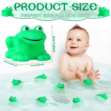 Kymqlyw 50 Pcs Rubber Frog Squeak And Floating Bulk Frog Rubber Bath Toy Mini Frog Toys Frog Bathtub Toys Float For Summer Pool