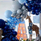 Partywoo 140 Pcs Blue And Silver Balloon Arch Kit, Blue Balloons Garland Kit With 4D Silver Balloons, Navy Blue Metallic Silver Balloons, Glitter Balloons For Birthday, Baby Shower, Wedding