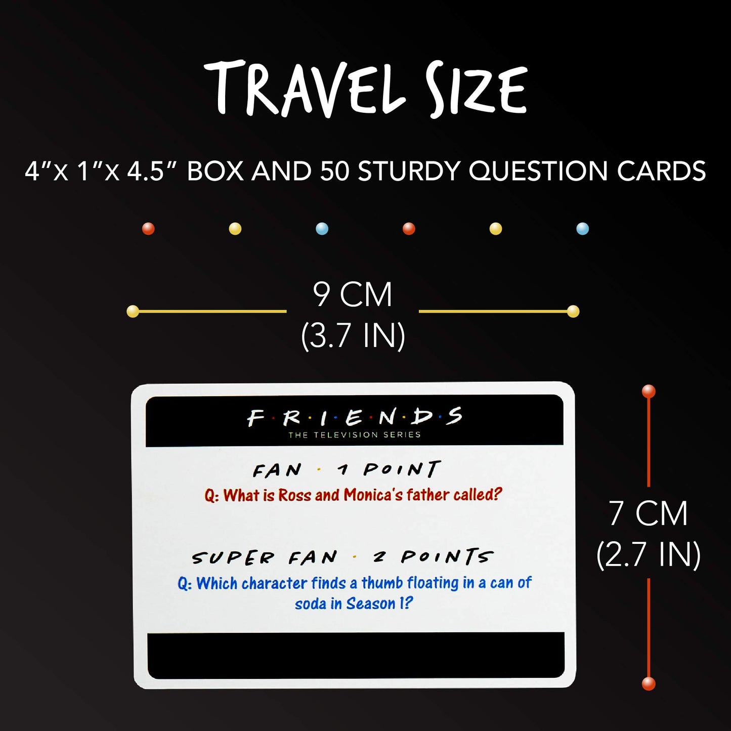 Paladone Friends Tv Show Trivia Quiz Game With 100 Questions