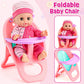 Golray 12In Girl Baby Doll Crib And High Chair Set - Sound&Pee Interactive Baby Doll With 20Pcs Accessories Diaper Bag/Cradle/2 Clothes, Feeding Nursery Pretend Play Toddler Girl Toy Gift 3 4 5 6 Year