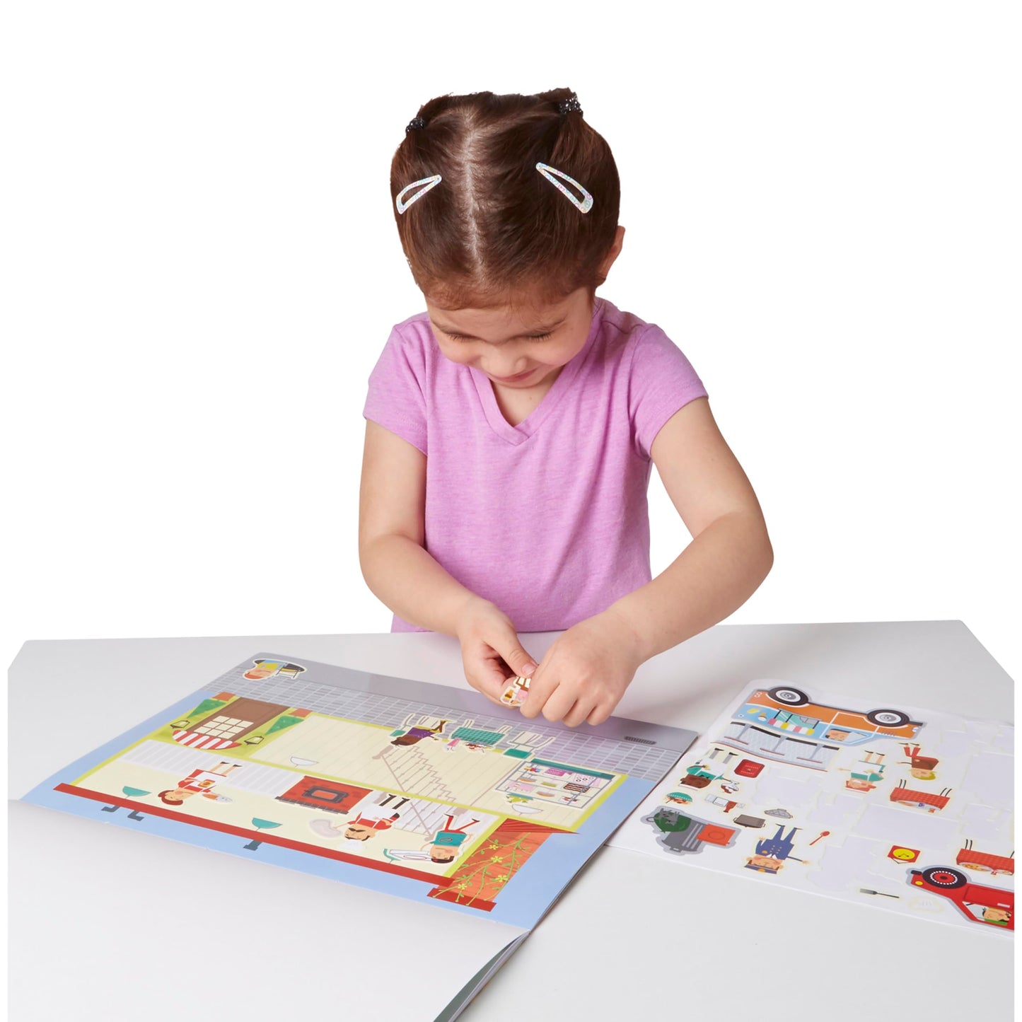 Melissa & Doug Reusable Sticker Pad: My Town - 200+ Stickers and 5 Scenes