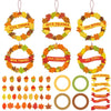 Crtiin 24 Sets Christian Thanksgiving Crafts for Kids Give Thanks Wreath Crafts Religious DIY Fall Leaf Psalm Wreath for Fall Th