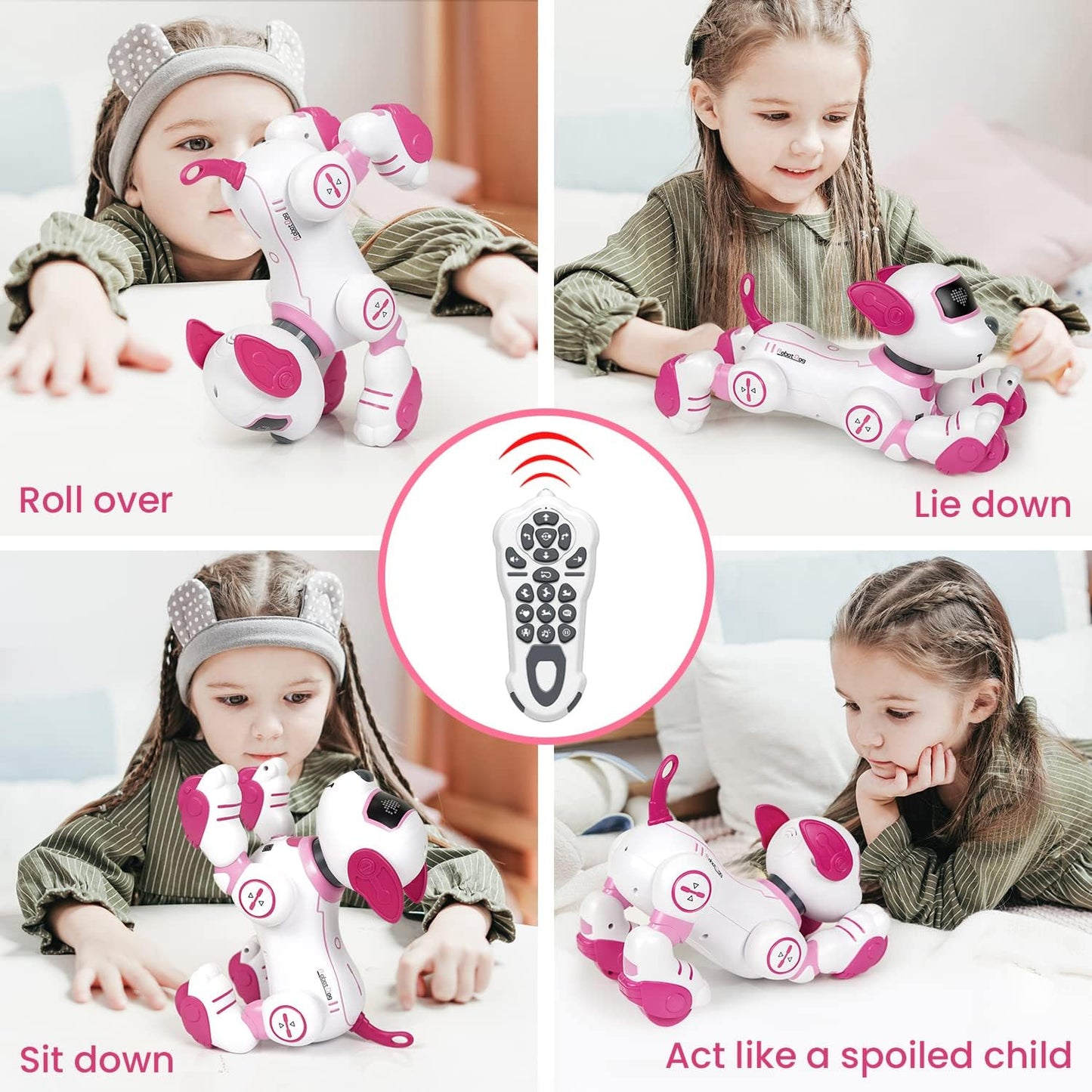 Fuuy Robot Dog For Kids Age 7-8 Robot Toys Interactive Remote Control Dog Follow & Touch Function Robo Dog Pets Robotic Puppy To