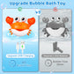 Gigilli Crab Baby Bath Toys, Rechargeable Bath Bubble Machine For Toddlers Valentines Day Gifts, Bathtub Bubble Maker With Music