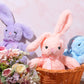 Foilswirl Plush Stuffed Animals Cute 9.84'' Cuddly Toys Soft Plushies With Bowtie Macaron Color For Party Basket Stuffers Mother