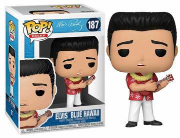 Funko Pop Rocks: Elvis - Blue Hawaii Pop! Vinyl Figure (Bundled With Compatible Pop Box Protector Case), Multicolored, 3.75 Inches