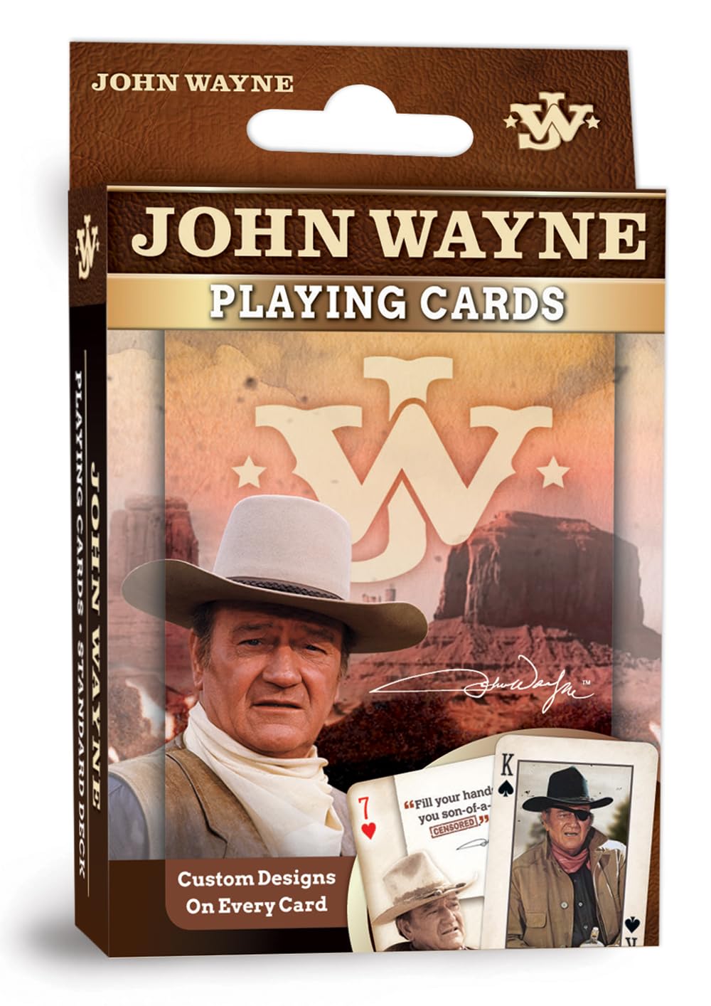 MasterPieces Family Games - John Wayne Playing Cards - Officially Licensed Playing Card Deck for Adults, Kids, and Family