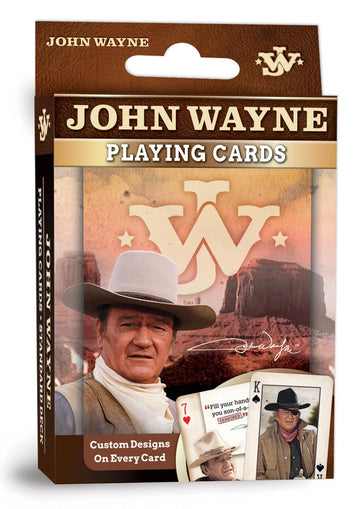 MasterPieces Family Games - John Wayne Playing Cards - Officially Licensed Playing Card Deck for Adults, Kids, and Family