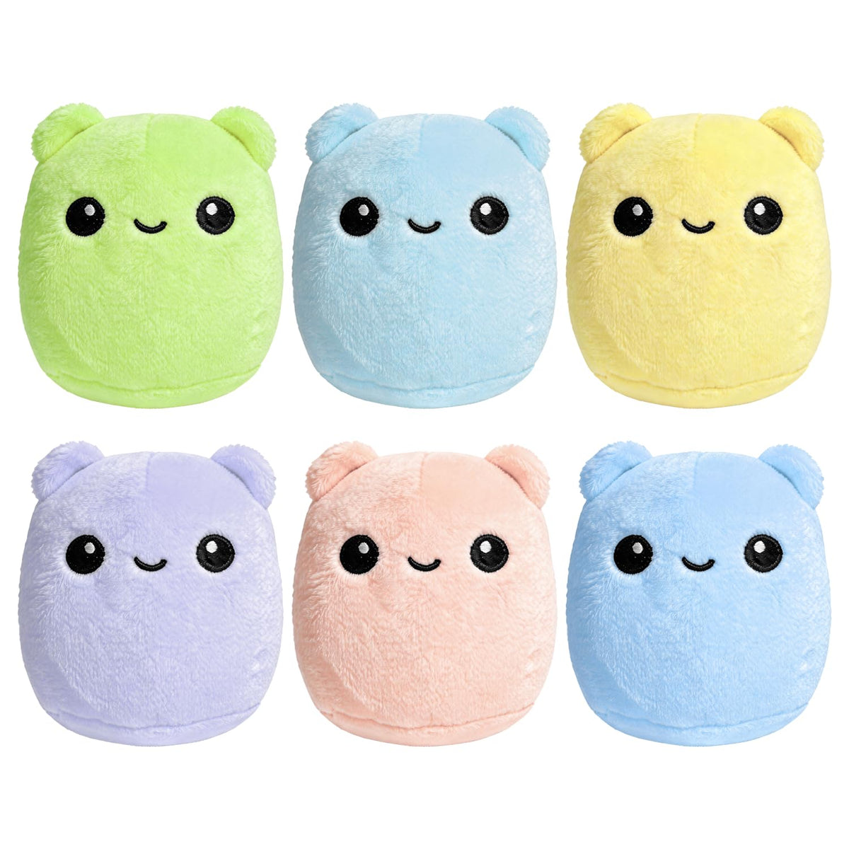 RLXGCZ 6pcs Cute Plush Toys Set Decorations Cute Mini Plush Toy Bulk