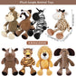Elcoho 8 Pieces Safari Stuffed Animals Plush Jungle Animal Toys 9.8 Inch Zoo Stuffed Animals Set Cute Plush Toys For Animal Themed Parties Teacher Student Award