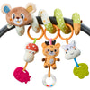 TUMAMA Baby Activity Toy Cute Bear Spiral Toy with Hanging Toys, Clips Detachable Sensory Stimulating Baby Toys 0-3 3-6 Months f