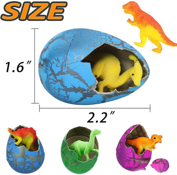 iGeeKid 24Pcs Hatching Dinosaur Eggs Party Favors for Kids Birthday Goodie Bag Stuffers  Grow in Water Hatch Dinosaur Egg with Assorted Color  Science Kits Novelty Toy Gifts (Multicolor)