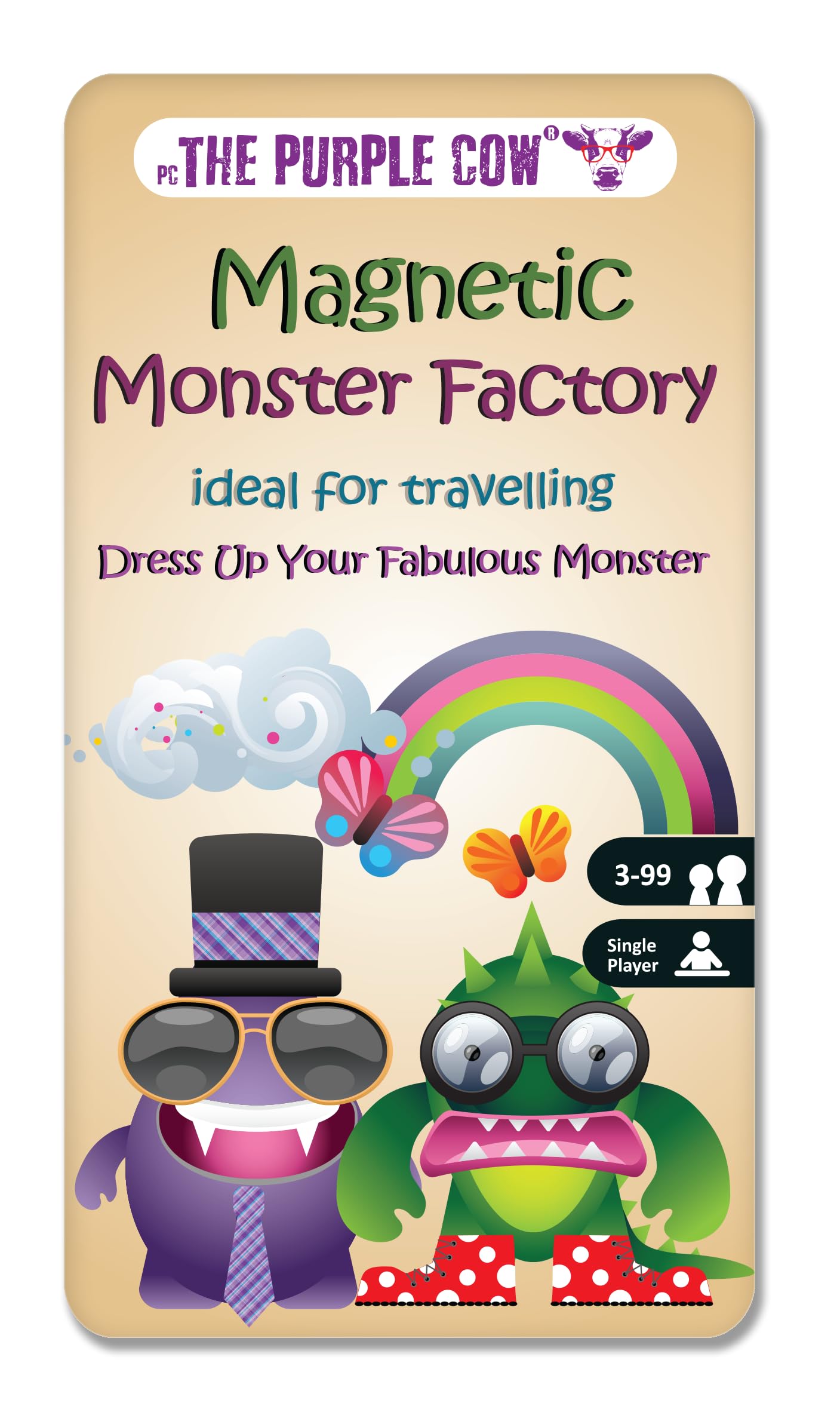 The Purple Cow- Monster Factory Game- Magnetic Travel Game. Great For Travel And On-The-Go. A Monstrous Dress Me Up Game. Activi