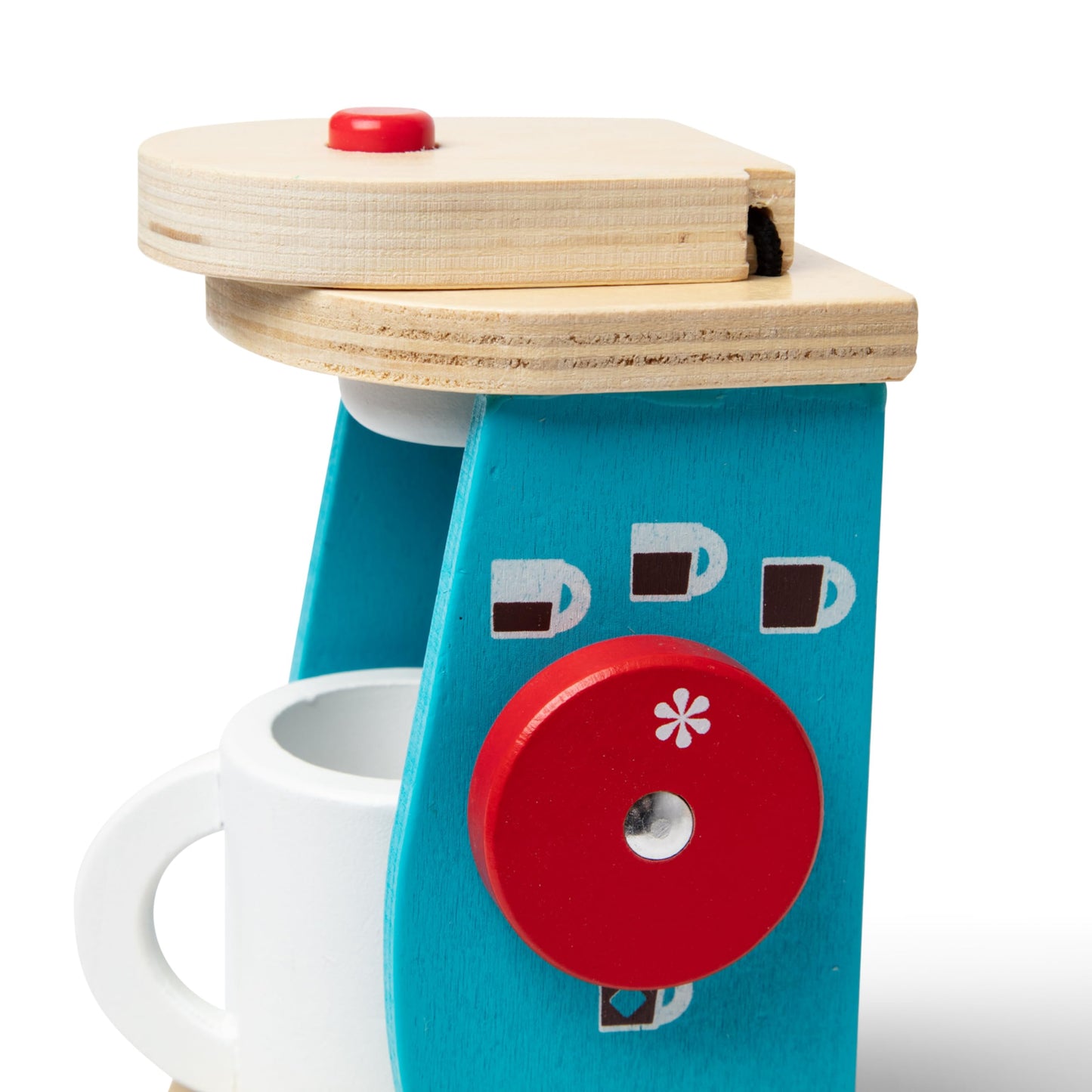 Melissa & Doug Brew And Serve Wooden Coffee Maker Set - Play Kitchen Accessories (12 -Pieces)