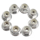 GDOOL 8PCS Flange M4 Lock Nuts Serrated Nylon Self-Tightening Aluminum M4 Wheel Hardware for Axial HPI TLR ECX Model RC Car Vehi