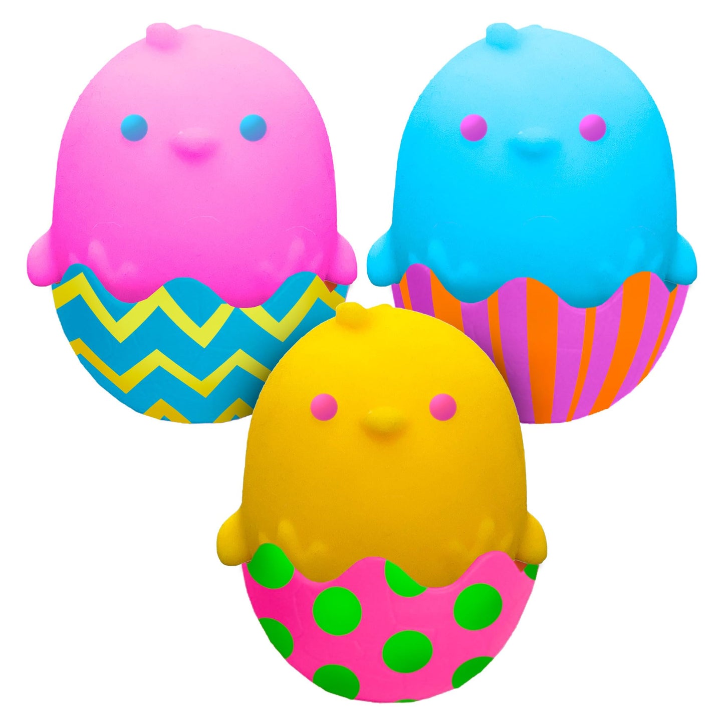 Schylling NeeDoh Chickadeedoos Squeeze Toy, Small, Multicolor, Ages 3+ - Model CDDND24