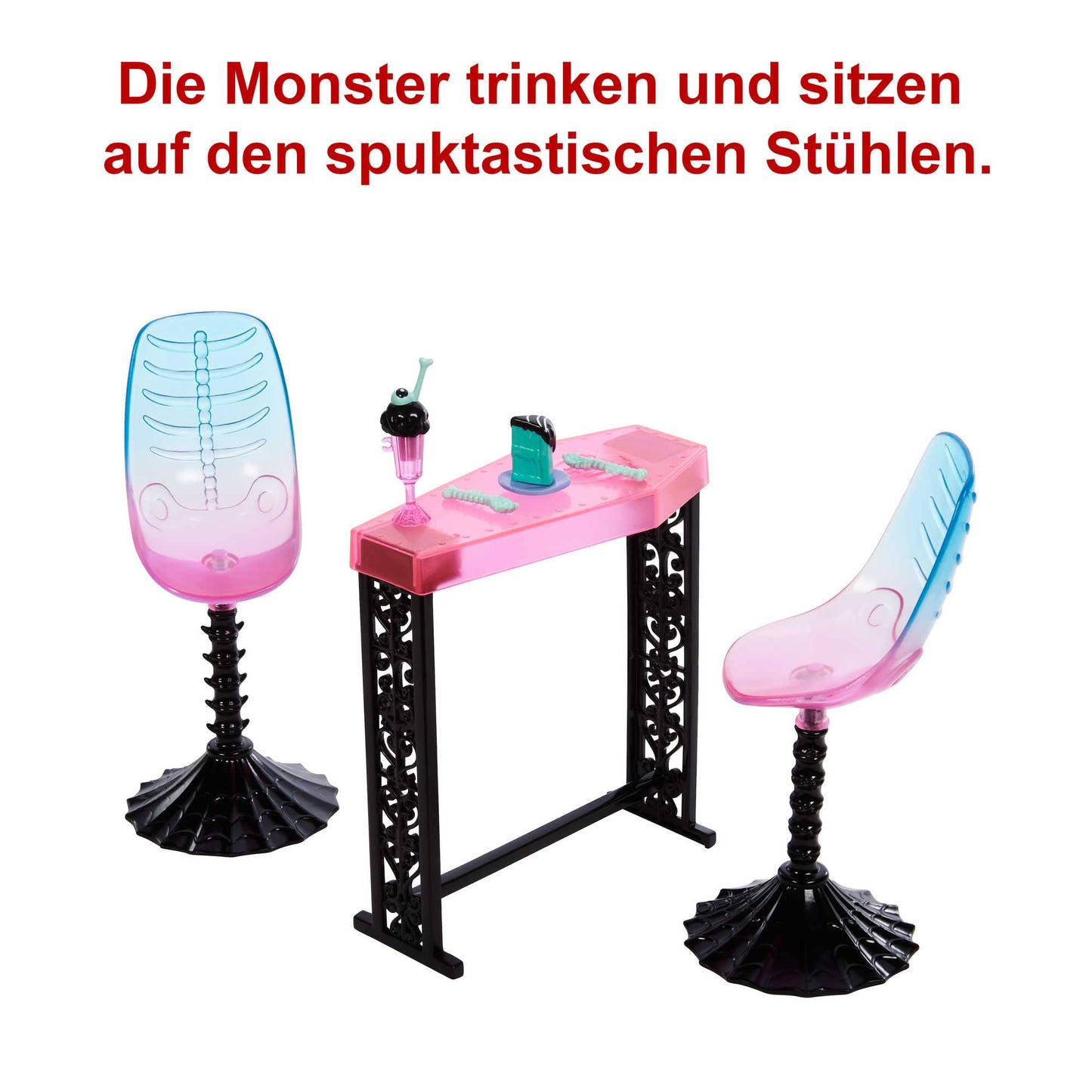 Monster High Playset, The Coffin Bean with Spooky Doll-Sized Cafe Furniture & Coffee Shop Accessories Including Drinks, Snacks &