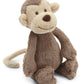 Jellycat Bashful Monkey Stuffed Animal, Small 7 Inches - Monkey Plush Toy - Classic Children'S Gift