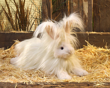 Folkmanis Angora Rabbit Hand Puppet, White