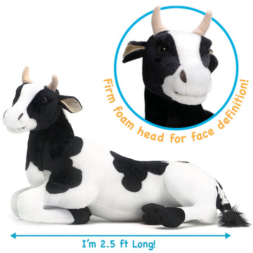 Tigerhart Milhouse The Cow - 27.5 Inch Big Stuffed Animal Plush