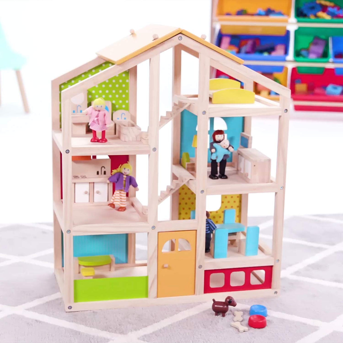 My Wooden Dollhouse Family Set