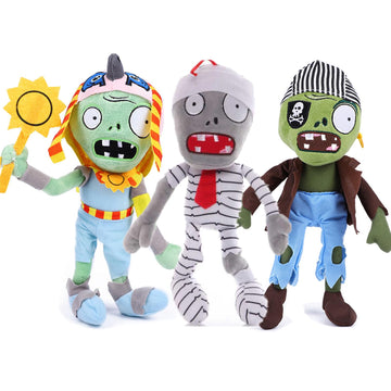 Jhesao 3Pcs Pvz Plushies Plants And Zombies Plush Pirate Zombie Toys Normal Zombies Ra Zombie Pvz 1 2 Stuffed Soft Doll Mummy Zombies New