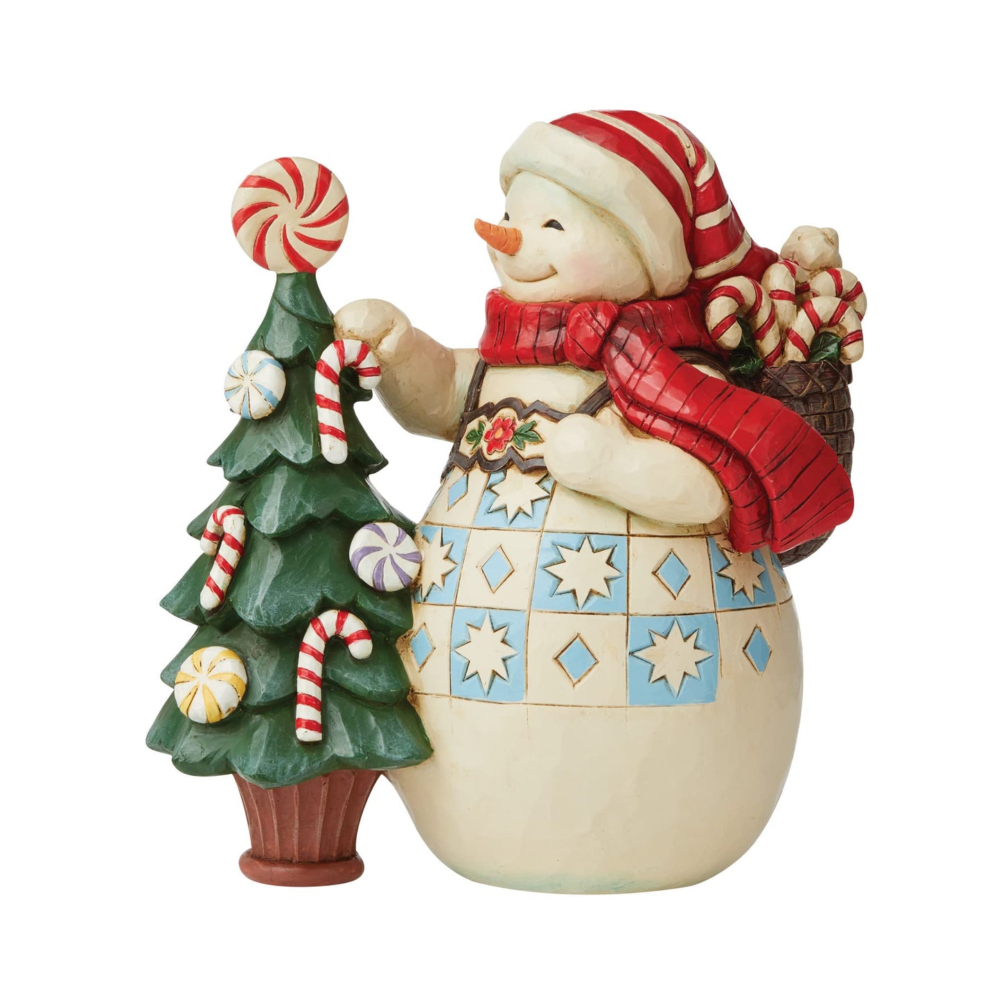 Jim Shore Snowman with Candy Cane Tree Hall Mark limited availability Sweet Christmas Traditions