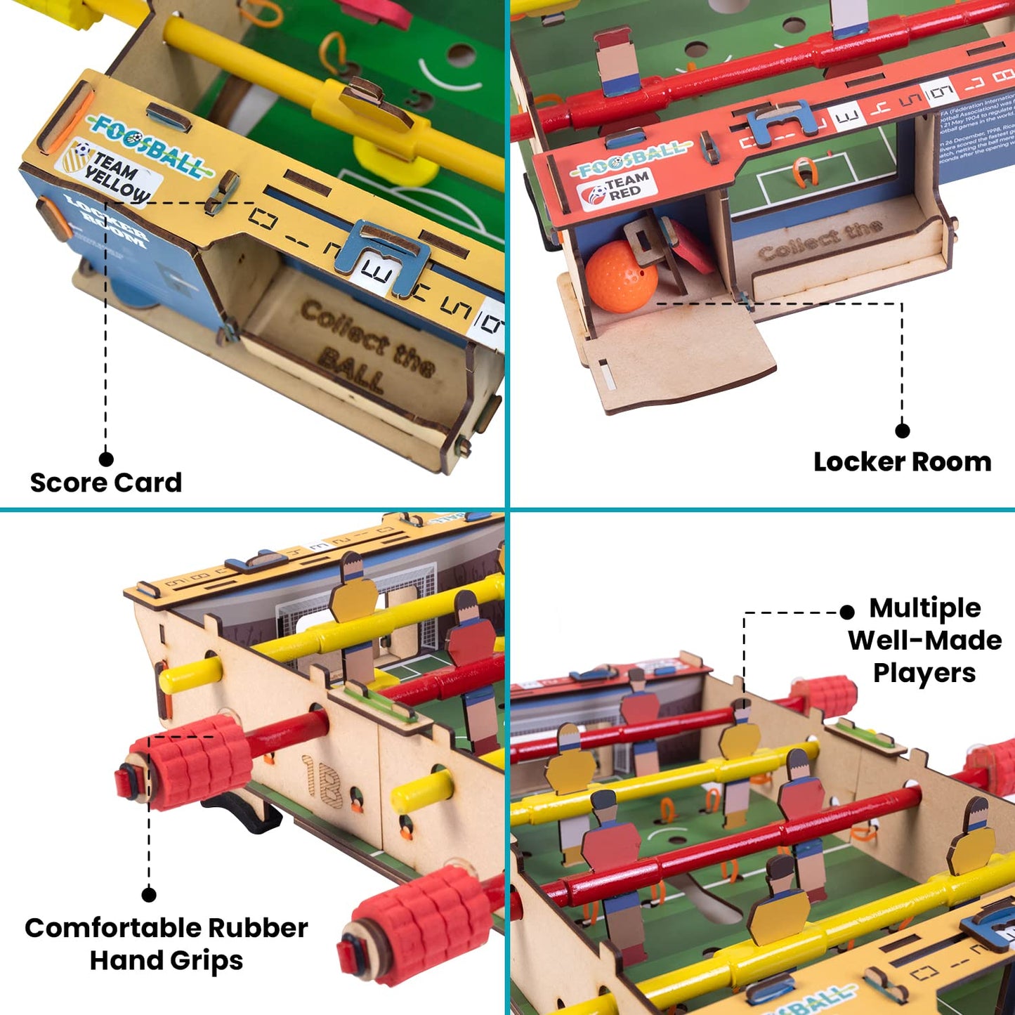 Smartivity Foosball Table Soccer Indoor Games For Kids Age 6-14 Years | Birthday Gifts For Boys & Girls | Diy Stem Educational Science Toy For Kids Age 6,7,8,9,10,11,12,13,14 Years