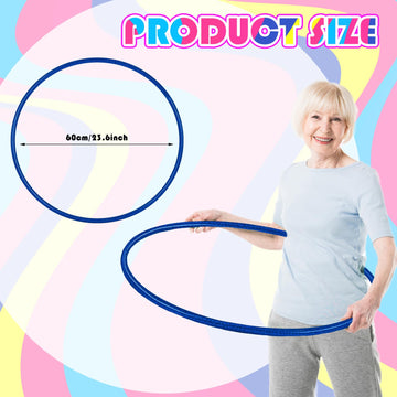 Syhood 6 Pcs Glitter Plastic Exercise Hoop Fitness Circles Fitness Hoop Exercise Rings for Party, Game, Sports, Pilates, Playing