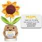 Gossby Gift for Mom - Positive Sunflower Doll Crochet with Card - Love You Forever - Mom Gift from Daughter  Son  Kid - Mothers Day  Christmas  Birthday Present Idea - Knitted Decor