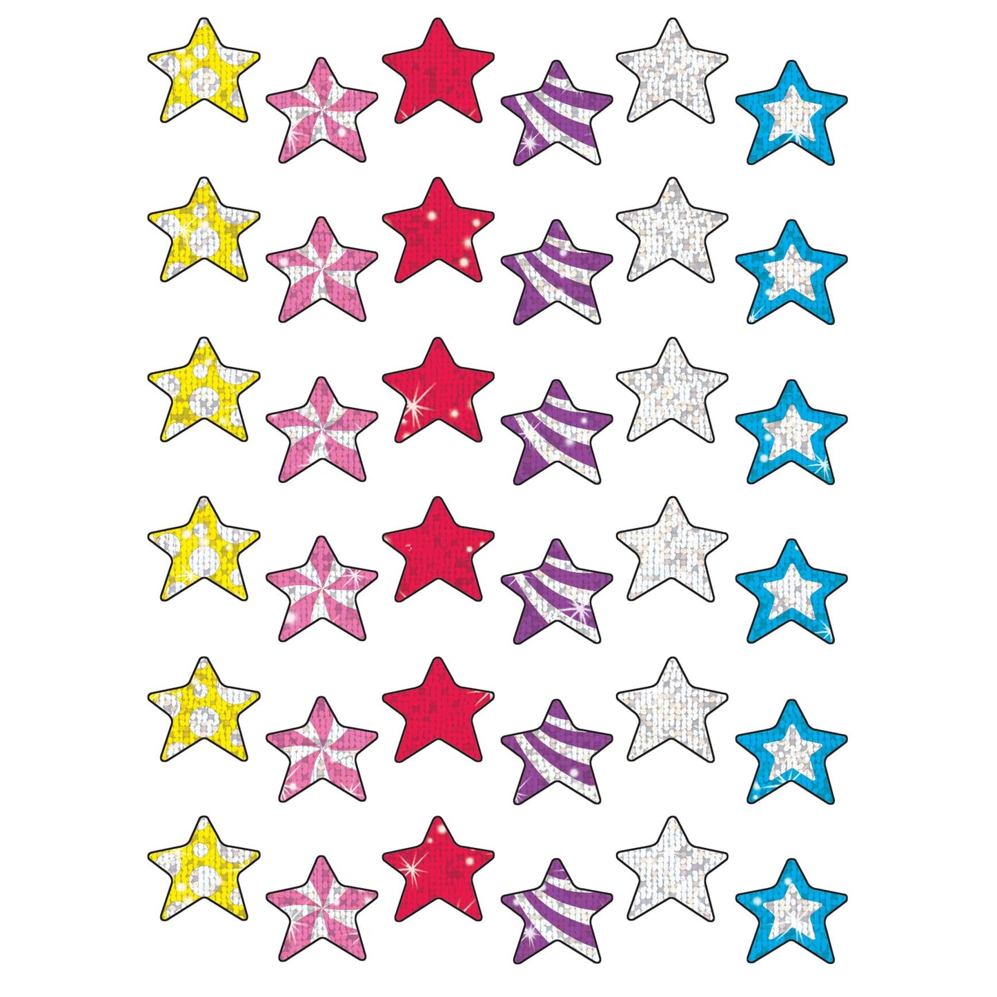 Trend Star Brights Sparkle Stickers, Classroom Incentives, 72 Count