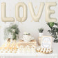 Biapian 40 Inch Love Letter Balloons, Cream Foil Balloons Big Love Balloons, 4 Pcs Giant Foil Aluminum Balloon Helium For Birthd