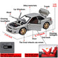 ERBADIHAGO Toy Cars Compatible for Subaru 1998 Impreza 22B Sti Version 1/32 Metal Model Car Pull Back Car Toys with Light and So