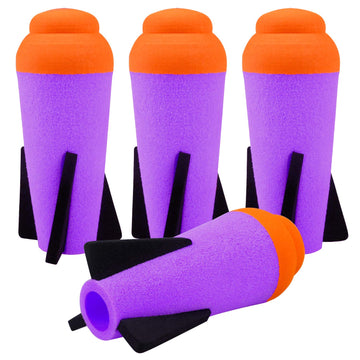 Ruibytree Mega Missile Refill for Nerf N-Strike advanced Series  4Packs  Compatible Darts Mega Missile Refill project pieces Foam Rockets for Nerf Party (Purple)