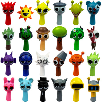 Dongying Sprunki Action Figures Mystery Box, Sprunki Mystery Box,Office Room Figurine Decor For Adults (Colorful-24Pcs)