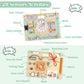 Smartwo Double-Sided Wooden Busy Board For Toddlers, Sensory Activity Board, Montessori Travel Toy For Kids Age 2-5, Educational