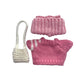 Handcrafted Clothes for Labub Doll enhanced Dolls Outfit 3 Pieces Stylish Doll Accessories Compatible with 5.91/6.7inch (15/17cm) Dolls Hat Sweater and Bag  Pink
