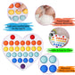 Cucue Simple Fidget Pop Toys - Portable, Calming Sensory Hand Toys For Fun & Stress Relief - Soft & Flexible Silicone Materials Keychain - Durable Poppers For Kids & Adults