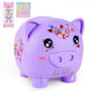 Piggy Bank Girls, Unbreakable Piggy Banks Large Money Coin Bank For Kids With Diy Stickers, For Birthday, Easter, Baby Shower, Purple