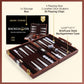 Magic Vosom Travel Medium 15 Inch Backgn Brown Sets Classic Board Game with enhanced Leather Case  Portable Travel Strategy Backgn Game Sets for mature-themeds  Kids (Brown Medium)