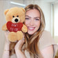 Witty Enterprise 10" Teddy Bear - Funny Couples Gift, Cotton, Beige - Perfect for Engagement, Valentine's, Anniversary, Wedding