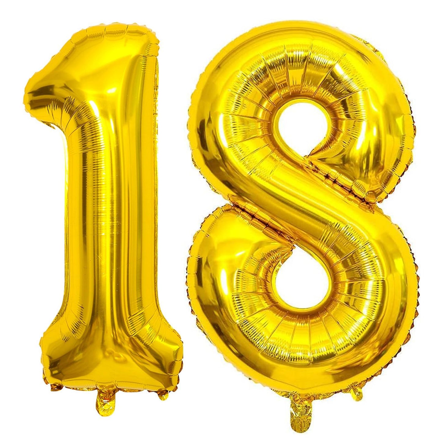 Paticool Gold Number 18 Balloon, 40 Inch Large 18/81Number Foil Mylar Balloons For 18Th Birthday Party Celebration Decorations S