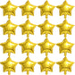 Gold Star Balloons,Pskjatin 50 Pieces 10'' Star Balloons,Gold Foil Star Balloon Mylar Balloons For Party Decorations