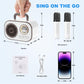 Mini Karaoke Machine For Kids Adults, Fun Portable Bluetooth Speaker With 2 Wireless Microphones, Stereo Sound Enhanced, Rich Ba