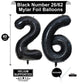 LHOAVWE 40 Inch Black Foil Mylar Number Balloons - Jumbo 26th/62nd Birthday Party Decorations