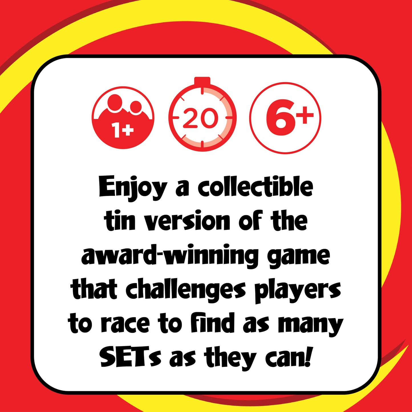 SET Enterprises SET - The Family Card Game of Visual Perception - Race to Find The Matches  For Ages 8+ 81 Cards  Rules included