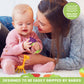 Sperric Silicone Baby Teething Toys - 6 Pack Freezer Safe Teethers for Infants 0-6 Months - Orange