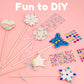 Pllieay Princess Fairy Wands Kit Include 18 Pieces 6 Styles Unfinished Wooden Princess Wand And 4 Gem Stickers Princess Art Magical Show For Party Supplies