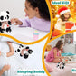 9.8'' Panda Dolls With Love Heart Scarf, Soft Stuffed Plush Animal Toys Plushies Birthday Gifts For Her/Girlfriend Lover Mom Kids (Pink)